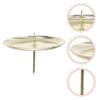 20 Pcs Holder Ornament Modern Candlestick Holders Table Base Decor Home Decorative Iron for Butter Lamp Round