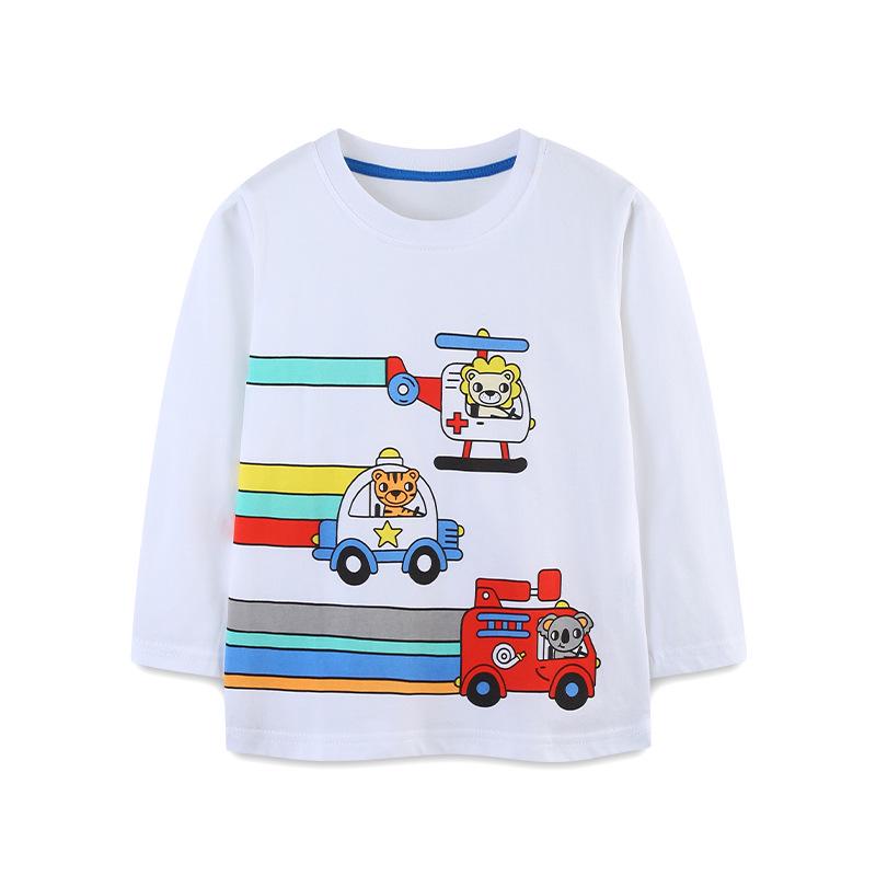 European Style Boys Cartoon Print Long-Sleeve T-Shirt - Autumn Collection 7 Years (125 cm)