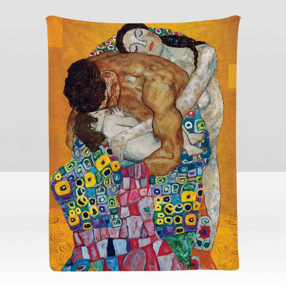 Künstler GKlimt Kunstdecke Weiche Flanelldecke für Bett Schlafzimmer Sofa Picknick Überwurf Hautfreundlich Atmungsaktiv Geschenkbezug