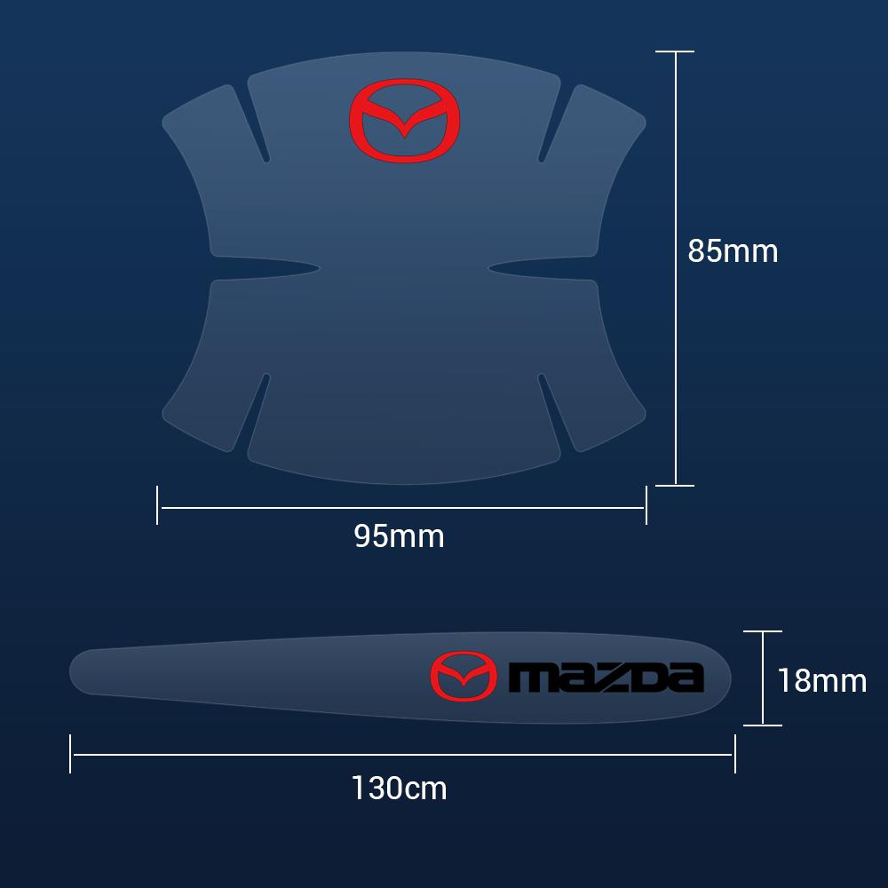 AAFA1 4/8Pcs PVC Car Door Handle Bowl Trim Stickers Car Emblem Protective Film For Mazda 2 6 MPS Atenza Axela Demio MS CX4 CX5 CX7 CX9