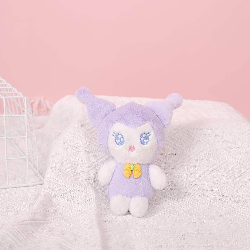 Adorable Plush Cartoon Kuromi Doll Backpack Accessory Cute Bag Charm Keychain
