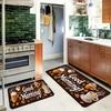 1Pcs Good Morning Vitality Print Waterproof Non-Slip Thick Cushioned Kitchen Mat Heavy Duty Comfort Standing Mat for Kitchen Bathroom