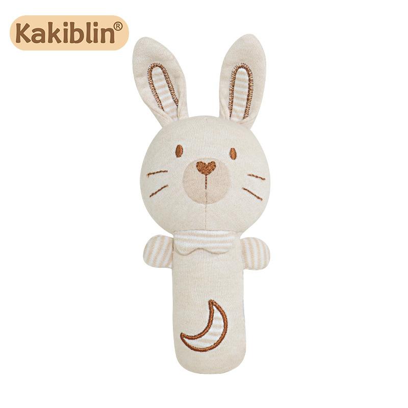 Cotton Baby Rattle Teether Toy for Soothing and Teething