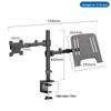 Adjustable Dual Monitor & Laptop Desk Clamp Mount