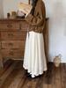 Women's 2026 Spring New Arrival: Simple White Long Loose-Fit Skirt with Wide Hem