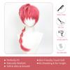 Ranma 12 Saotome Ranma Cos Wig Lantern Braid Black Red Hair Top, Comic Ranma Protagonist Saotome Synthetic Cosplay Wig