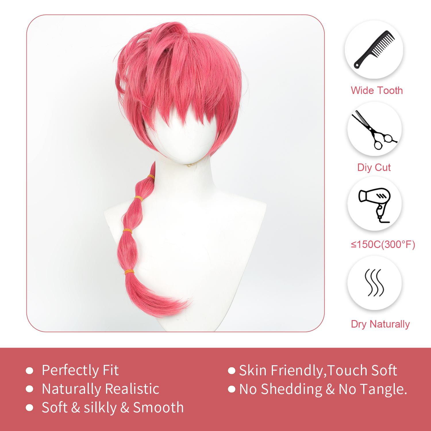 

Рамма 1/2 Саотоме Рамма Кос Парик Фонарик Коса Черные Красные Волосы Топ, Комикс Рамма Главный герой Саотоме Синтетический Косплей Парик as the picture-1pc&22inches