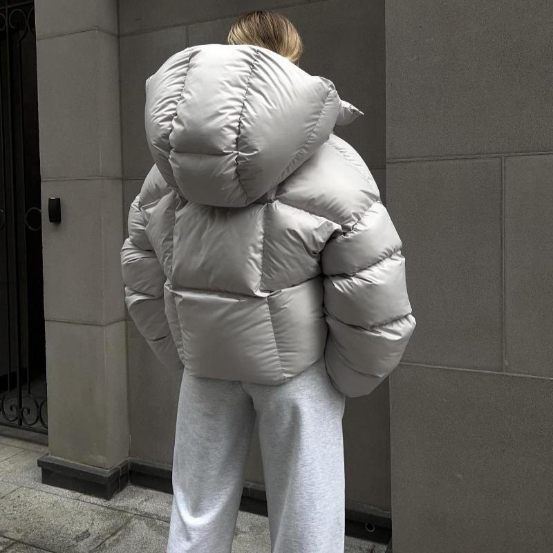 EastRogue European and N Cotton-padded Jacket Winter Women's Bread Coat Cotton-padded Jacket Fashion Style Personality Street Short Hooded Coat