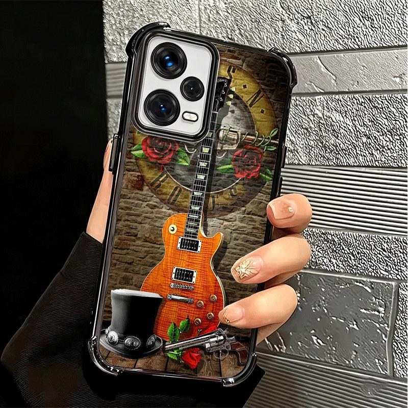 Band G-Guns N R-Roses Plating Phone Case For Xiaomi Redmi Note 14 15 Pro Plus 13 12 11 11S 11T 10 9S 9 5G Anti-Fall Airabag Cove