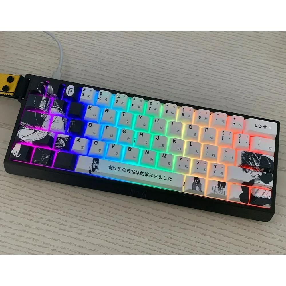 Xiaomi 106 Keys, Anime Resser Themed Japanese Keycaps PBT Cherry Contour for Cherry MX 61 68 86 Mega Lion Wooting Mechanical Keyboard