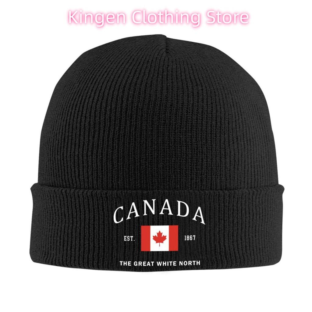 Canada Flag Skullies Beanies Caps Unisex Winter Warm Knitting Hat Unisex Women Street Adult Canadian Patriotic Pride Bonnet Hats