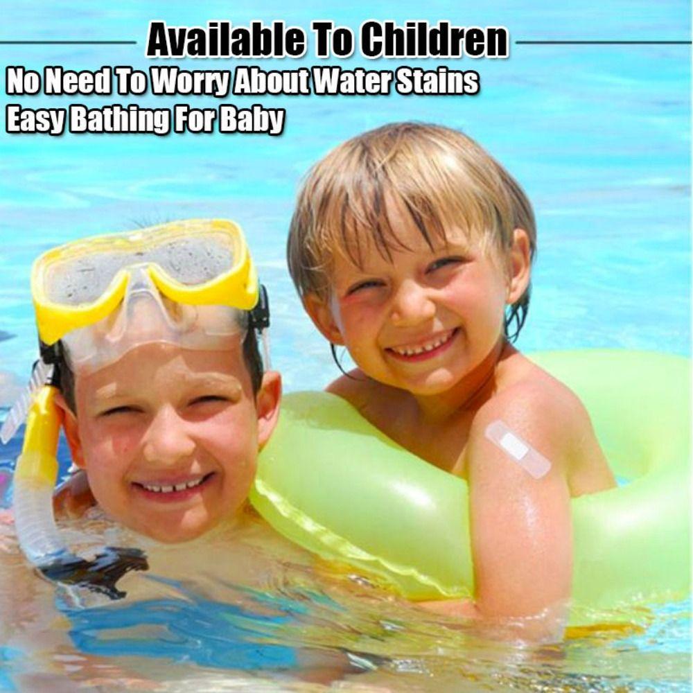 60Pcs Anti-friction Waterproof Sticker Transparent Foot Patch  for Children Bathing Swimming