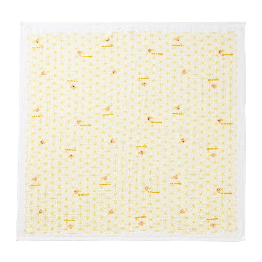 MIKI HOUSE Gauze Bath Made In Perfect for Baby Baby Baby Baby Baby Shower Yellow Towel, 100% Cotton, Japan, 90x90cm, Shower, Boy, Girl, Clothes, Gift,