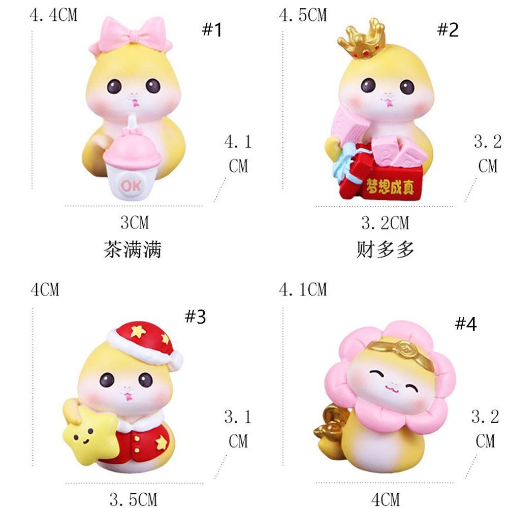 Traditional New Year Snake Figurine Cute Small Snake Figurine  Micro Landscape Decorations