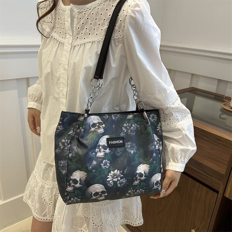Gothic Skull Pattern Women's Tote Bag