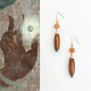 Handmade Retro Ethnic Natural Stone and Wood Earrings - Unique Literary Design In Ancient Style