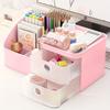 1pc Large‑Capacity Multi‑Compartment Desktop Storage Box with 6 Grids & 2 Drawers, Multi‑Functional Organizer for Office & Bedroom