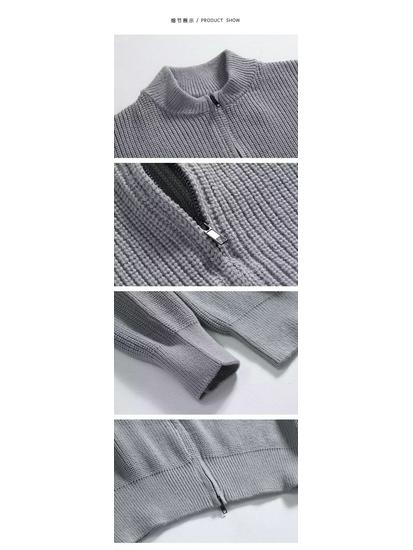 Męski Kardigan Dzianinowy w Koreańskim Stylu - Ciepły, Modny i Wszechstronny Modny Jesienny Sweter