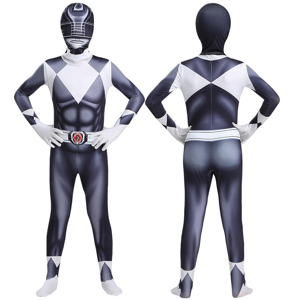 Cosplay Mighty Morphin Power Adult Child Costume Superhero Mask Jumpsuit Zentai Suit Carnival Celebration Rangers Cosplay Bodysuit Man