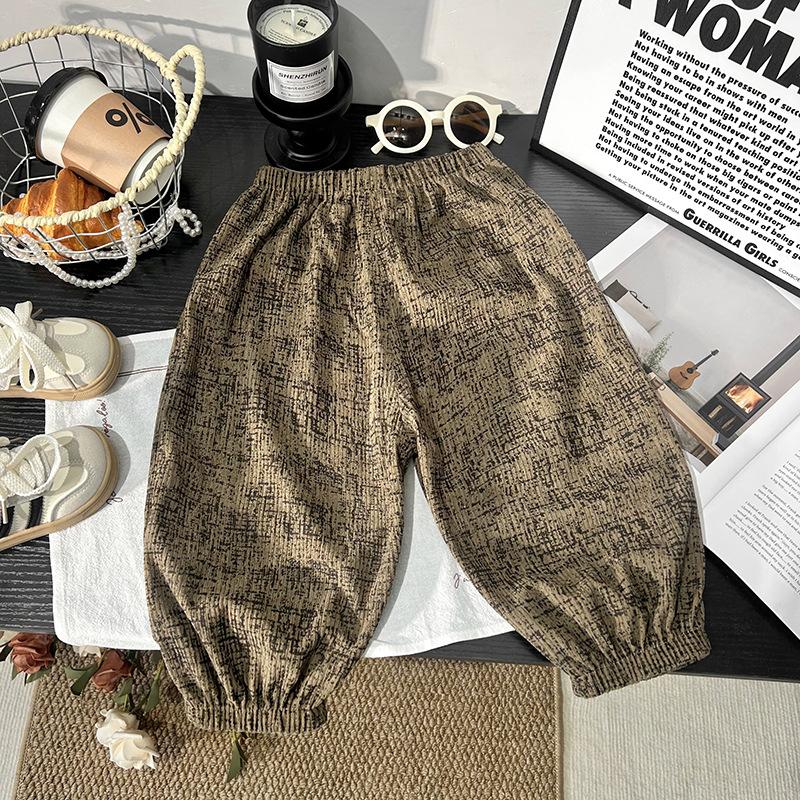 Children's Casual Sports Pants for Spring and Fall: Korean-Style Mid-Rise Outerwear Pants for Younger Children