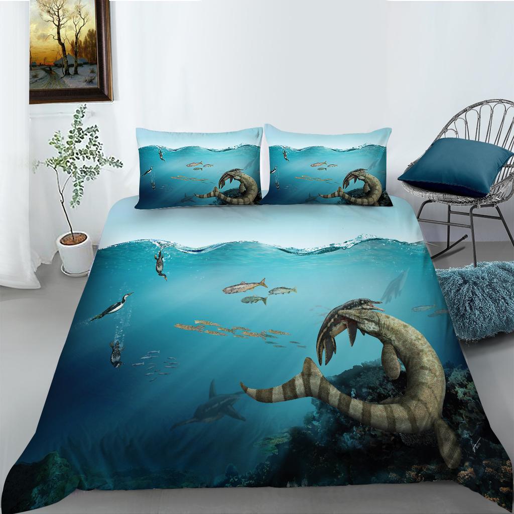 Polyester Bedding Two Or Three-Piece Dinosaur Digital Printing