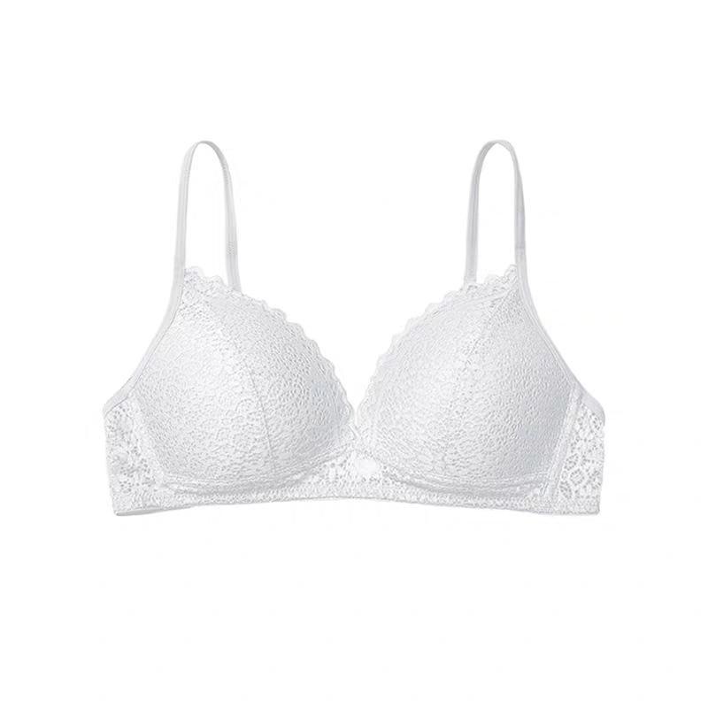 Women's Bra Hollow Out Lightweight Without Steel Ring Gathering Lace Sexy Girl Underwear Comfortable Thin Bra
