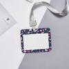 Nurse Pattern Cute Horizontal ID Badge Holder with Lanyard for Women Girly Girls Clip Name Tag Card Personalized Case Hard Plastic Protector Cover