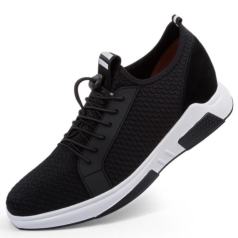 Men s 8cm Height-Boost Casual Sneakers - Breathable, Lightweight, and Sporty 41
