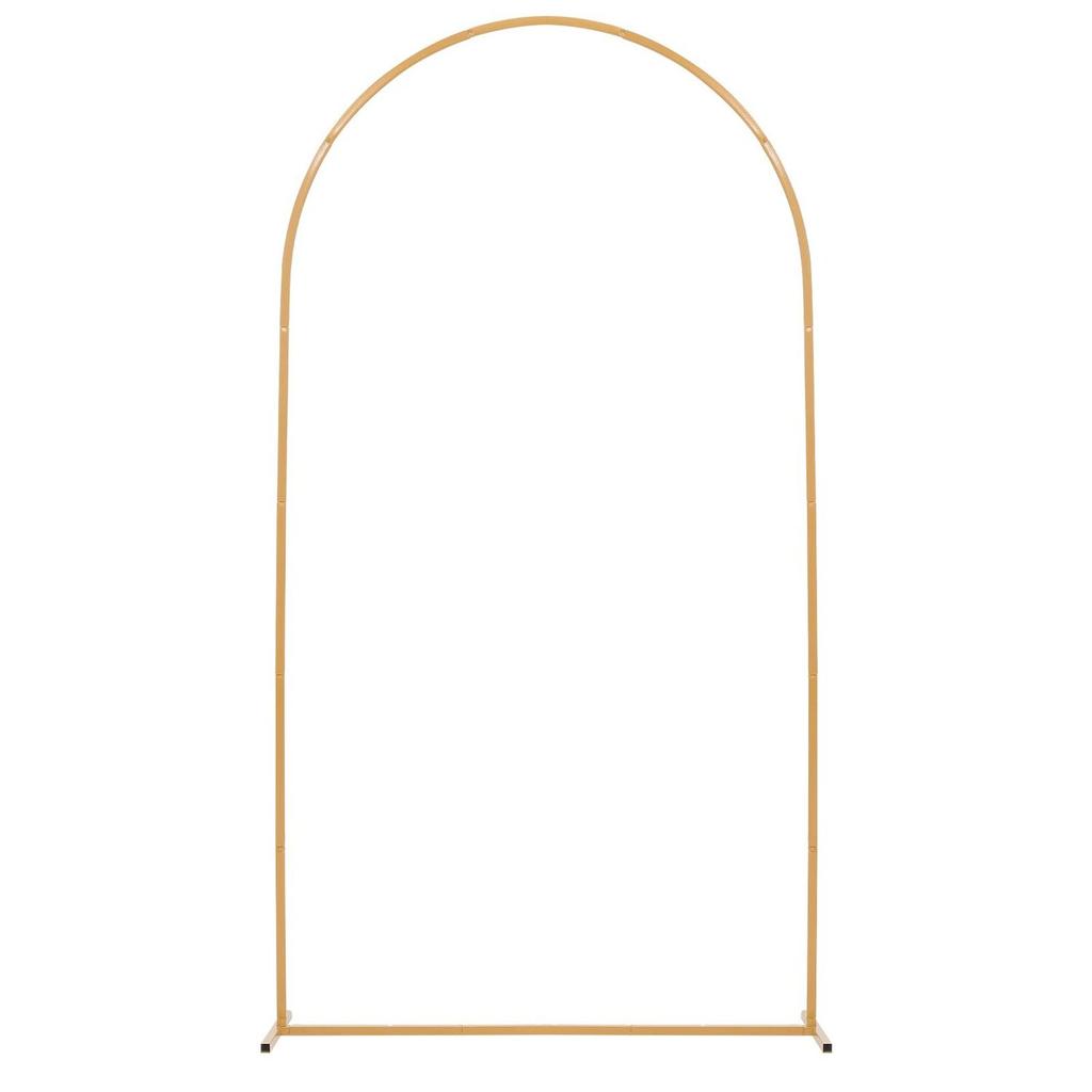 Arch Backdrop Stand, 2.2 x 1.2 m, Stable Structure, Easy Assembly, 1 Piece Gold Metal Arch Backdrop Stand for Wedding, Birthday Party, Graduation,