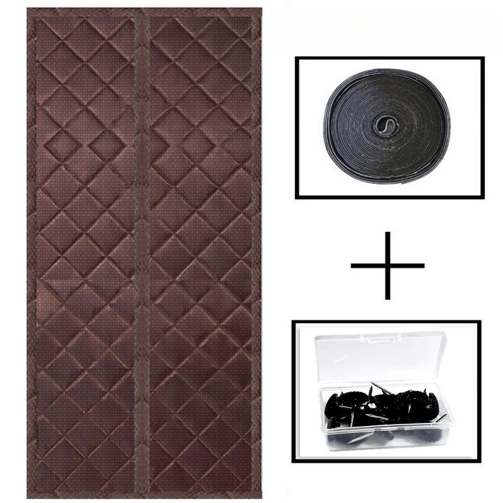 

Осенние и зимние самопоглощающие хлопковые утолщенные шторы для дома, теплоизоляционные перегородки, зимние холодные шторы 80x210cm коричневый