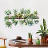Dill Leaves Hanging Basket Sticker Waterproof Stump Potted Plant Decorative Decals  Livingroom