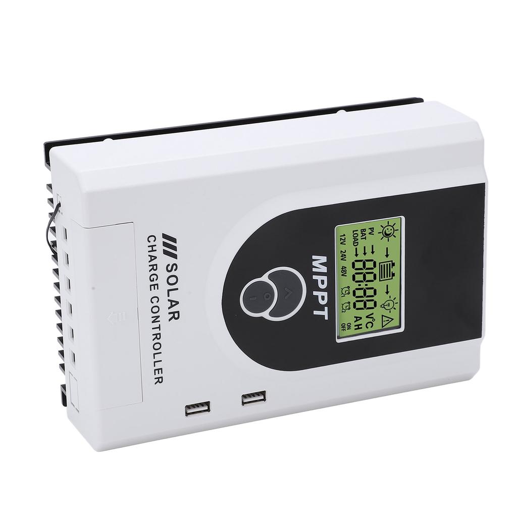 12V 24V MPPT Solar Charger Controller 30A Adjustable Parameter with LCD Display Dual USB Port Solar
