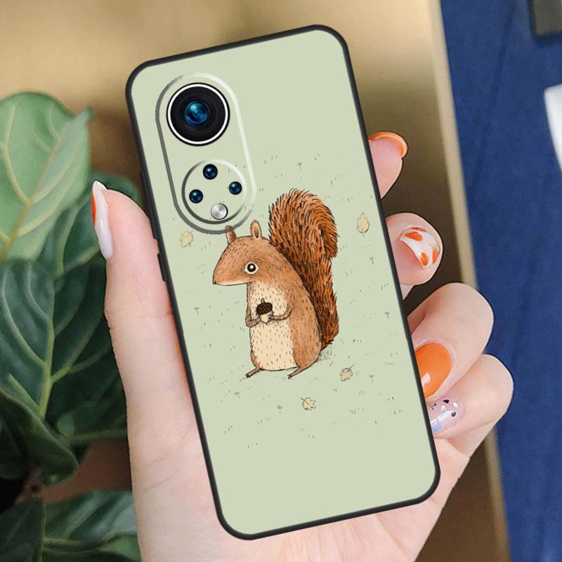 Cartoon Animal Squirrel Case For Honor X8b X9b X9a X8a X8 X9 X9c 50 70 90 Lite Honor 200 Pro Magic 7 5 6 Lite Cover