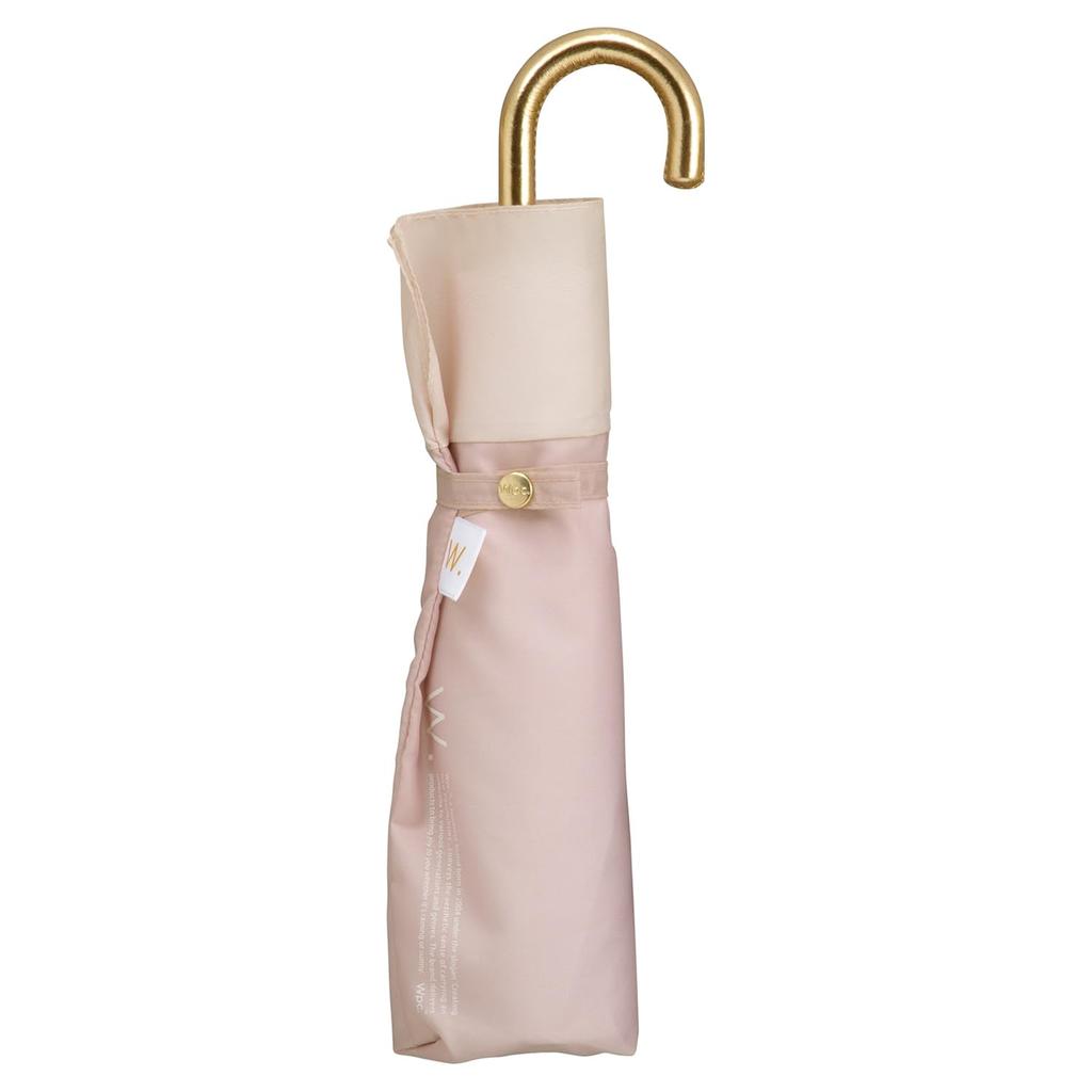 Folding Suitable for Sun and 49cm Gold Perfect for Commuting and Wpc. Umbrella, Mini, Pink, Rain, Ribs, 160g, Lightweight, Two-Tone Design, Stylish,