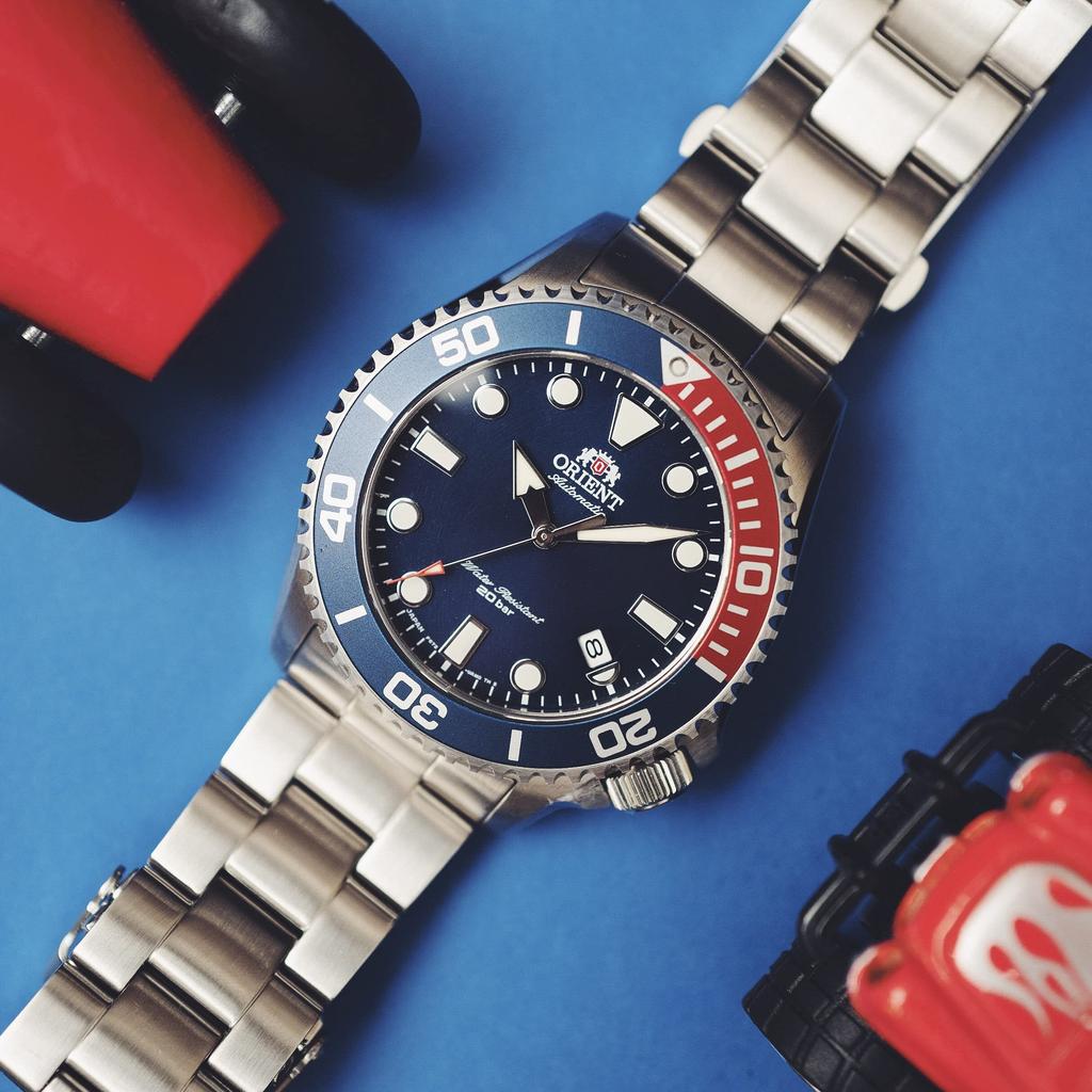 Orient Mako Automatic Diving Watch, Men's Navy, RN-AC0K03L, with Japanese Manufacturer's Warranty