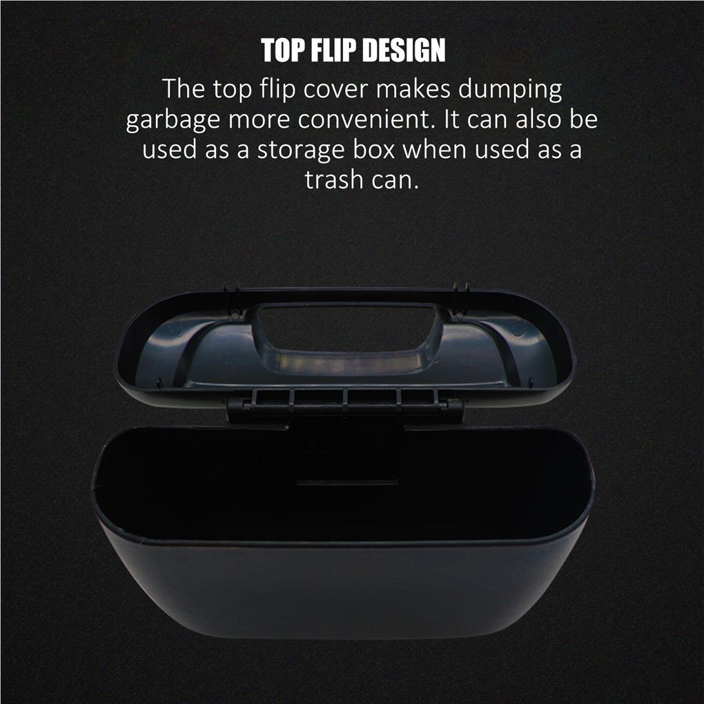 Car Trash Can Smooth Surface Multifunctional Practical Garbage Box Compact Size Waste Bag Dashboard Auto Dust Case