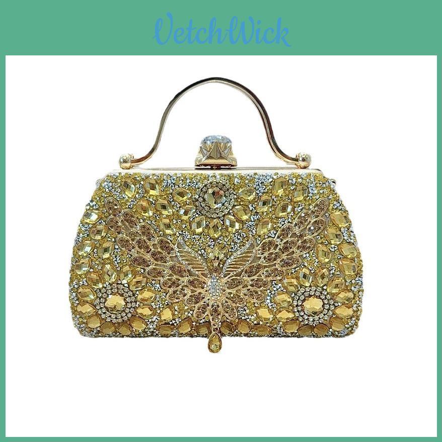 New Cross-border European And American Crystal Handbag Shining Fashion Evening Bag