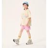 Girl's 100% Cotton Short Sleeve Jelly Letter Print T-Shirt