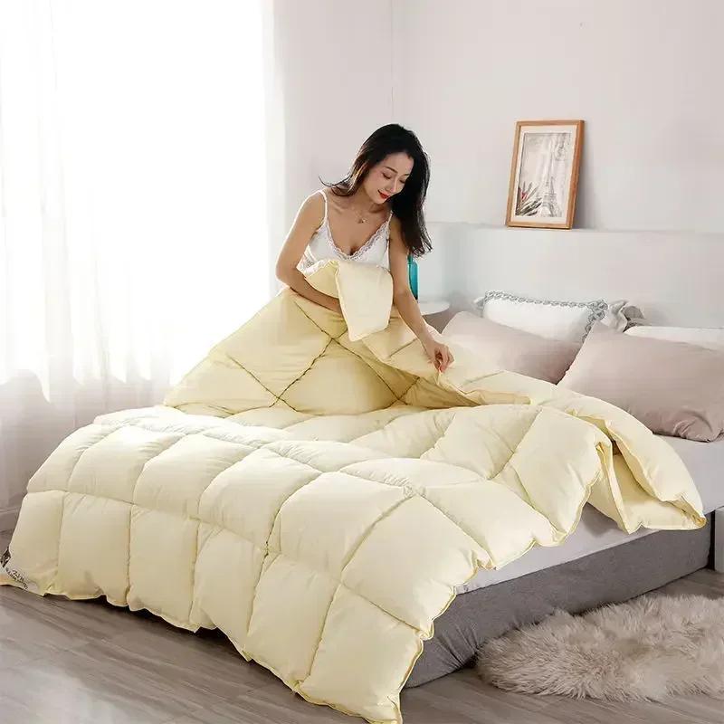 High Grade White Goose/Duck Down Comforter Duvet Winter Quilt Blanket Filler with Cotton Cover Thick Twin Full Queen King Size
