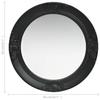 Baroque Style Wall Mirror 50 cm Black