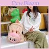 Cartoon Plush Backpack With Canvas Material And Adjustable Straps For Daily Use