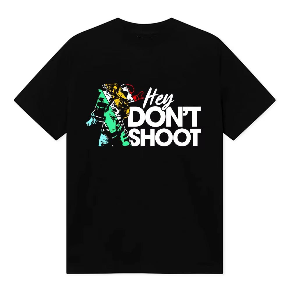 Don Shoot Game Arc Raiders T-Shirt Unisex Streetstyle Hip-Hop Reine Baumwolle Kurzarm Herren Hochwertige Streetwear T-Shirt