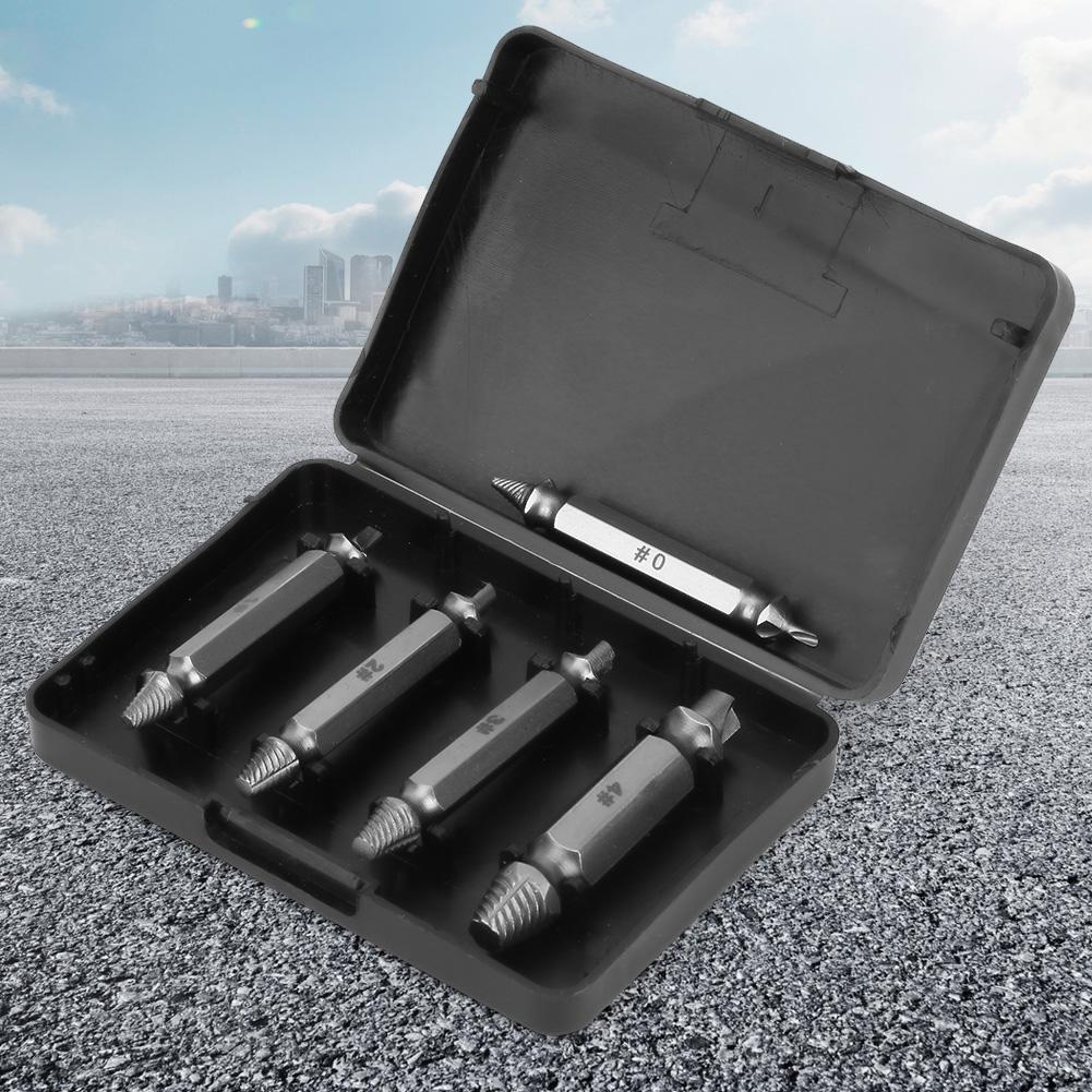 5pcs HSS Damaged Screw Extractor Speed Out Drill Bits Double Head Broken Bolt Extractor