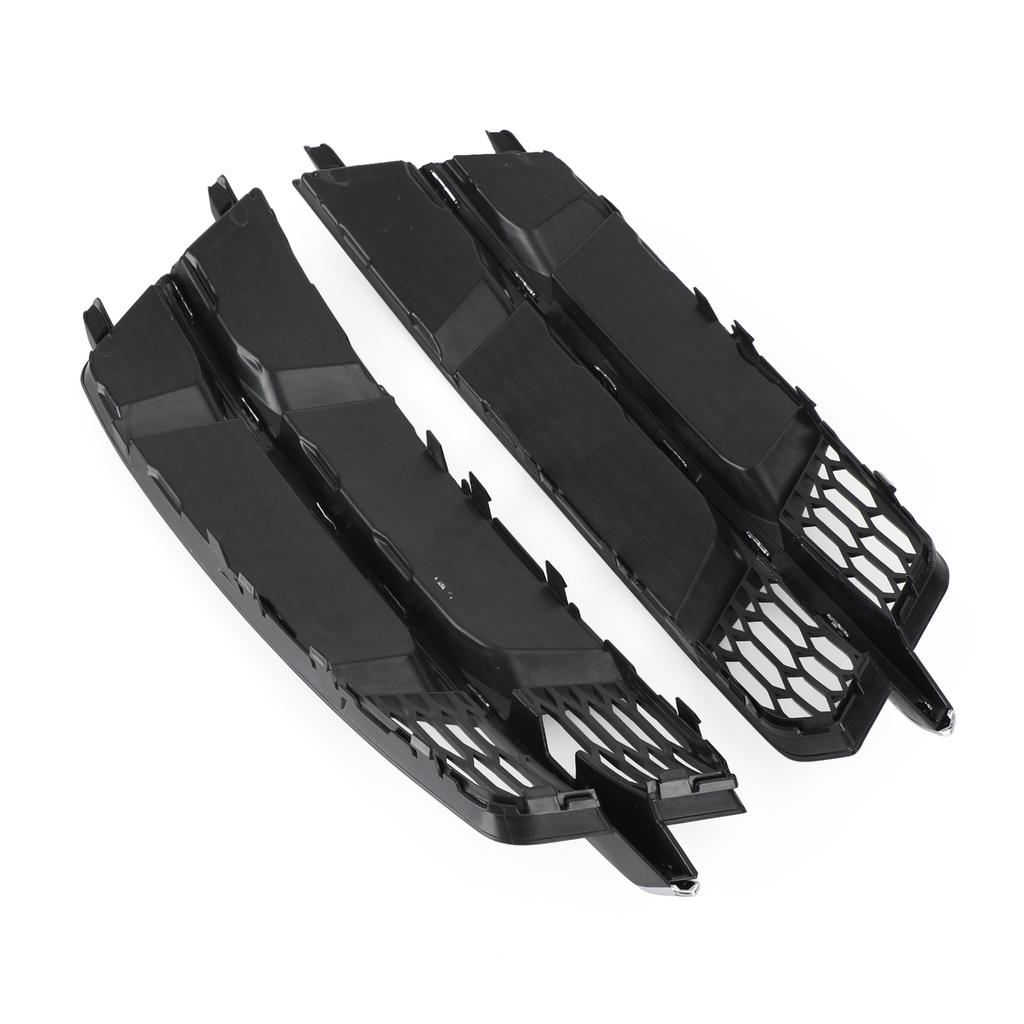 Front Bumper Lower Grille Grill 4G0807681AN 4G0807682AN Fit for A6 C7 S-Line 2016-2018 Black Chrome