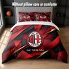 AC Milan Design Bed Bedding Set 1 Duvet Cover + 2 Pillowcases Soft Breathable Household Bed Linens