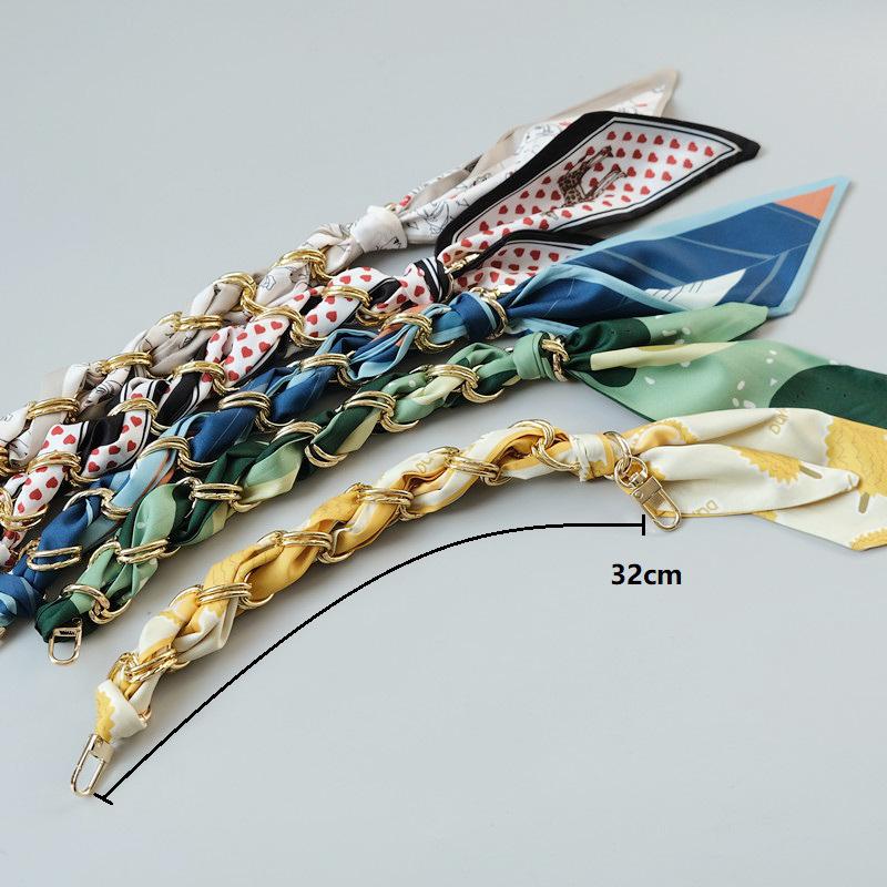 New Fashion Spring Winter Woman Handbag Accessory Part Chains Detachable Replacement Red Dot Silk Cute Strap Women DIY Chain