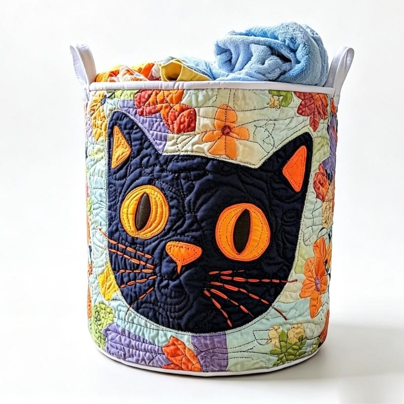 Laundry Basket With Carry Handles, Quilted Polyester Hamper for Clothes, Towels and Everyday Household Storage Needs