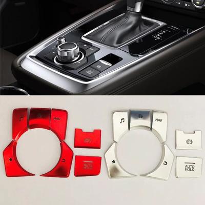 Volante à direita freio de mão freio de estacionamento AUTO HOLD e capa de moldura de botão multimídia adesivo para Mazda 3 CX-3 CX-4 CX-5 CX-8