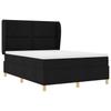 Boxspring Bed with Headboard Black 200 x 140 cm Fabric