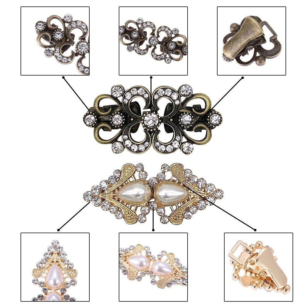 Zinek Slitina zinku Ženy Pletené zboží Šátek Spona Korejské šperky Doplňky Květinové vzory Spona Brož Šátek